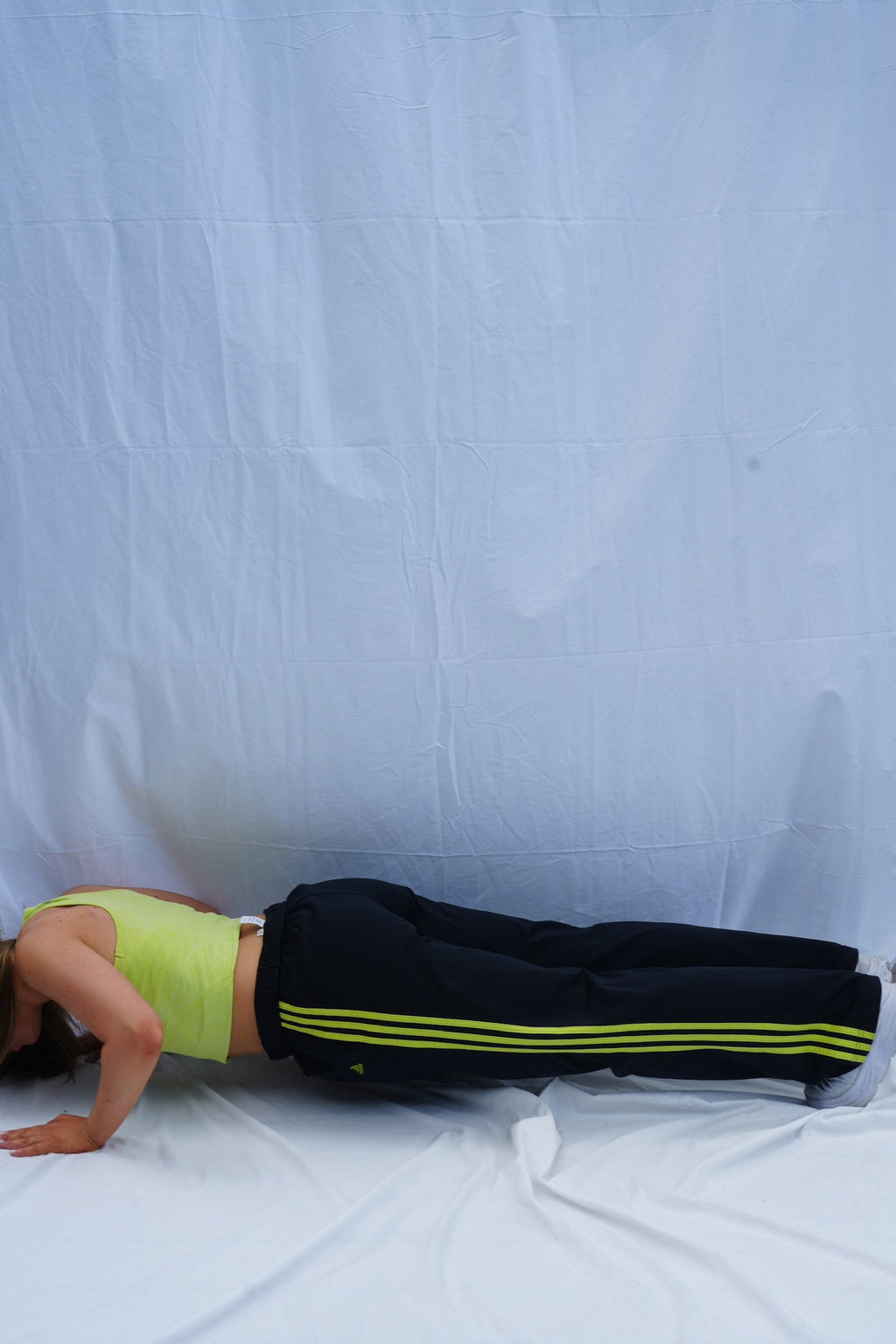 Adidas Track Pants W/ Neon Stripe