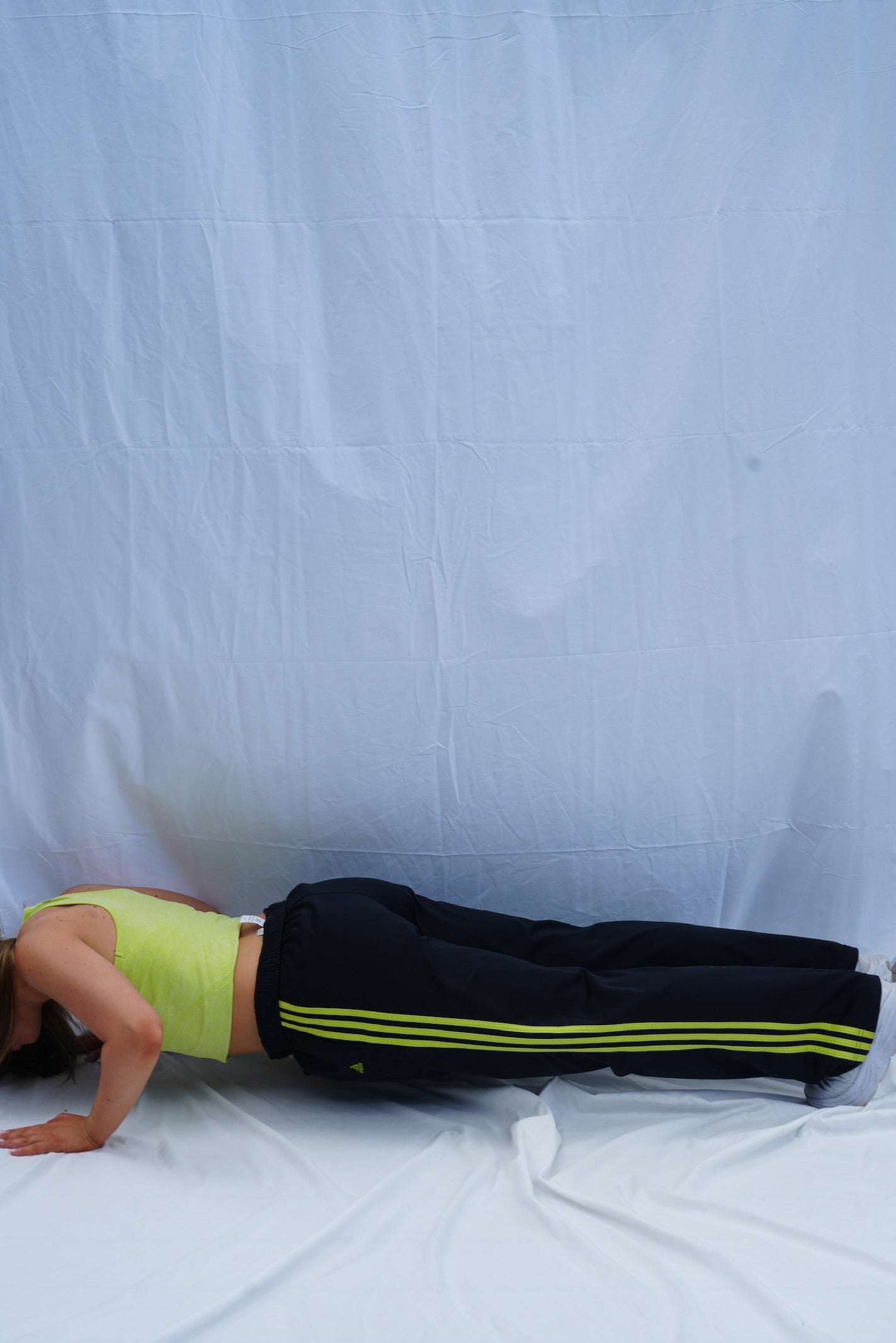 Adidas Track Pants W/ Neon Stripe