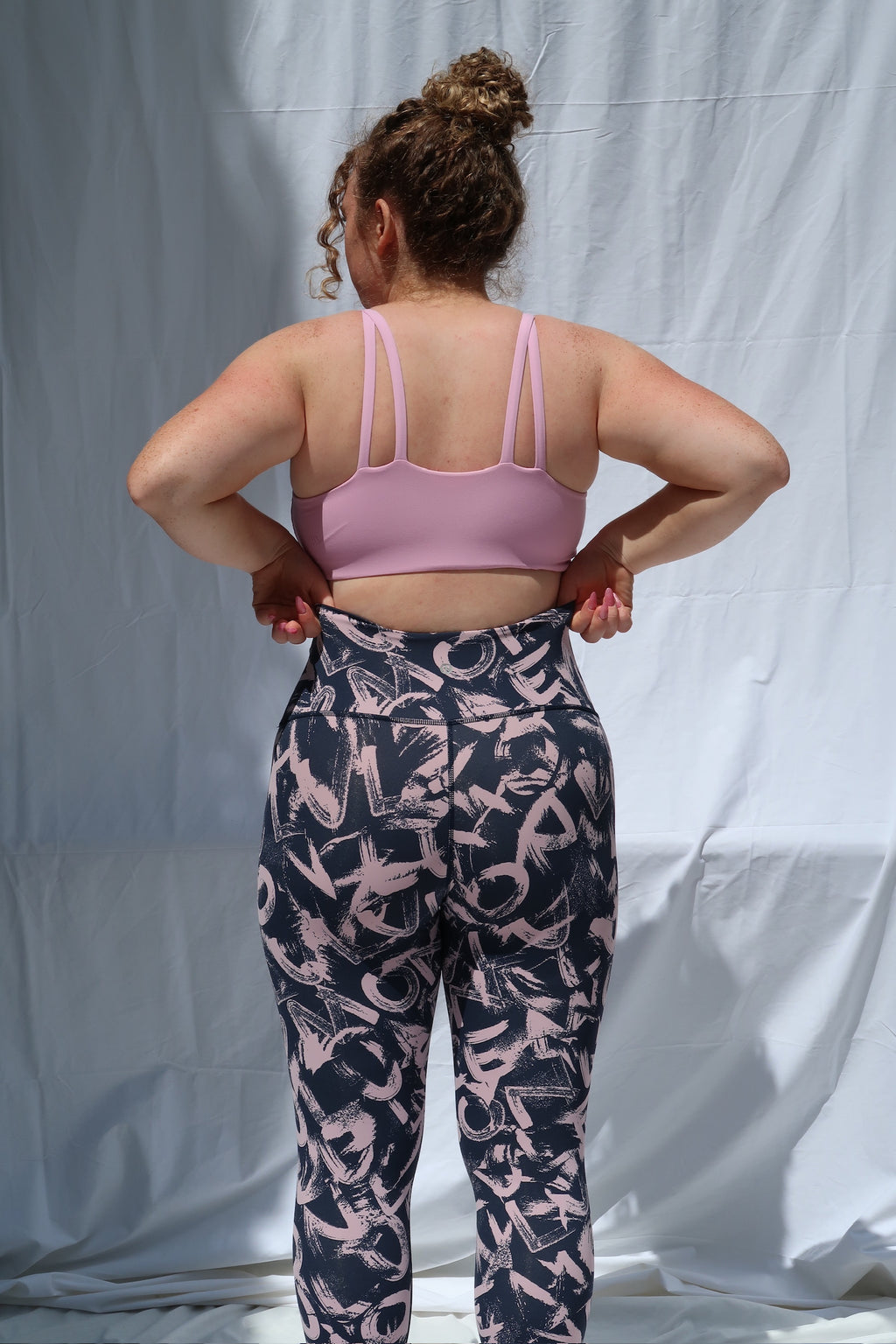 Lululemon Navy & Pink Design Leggings