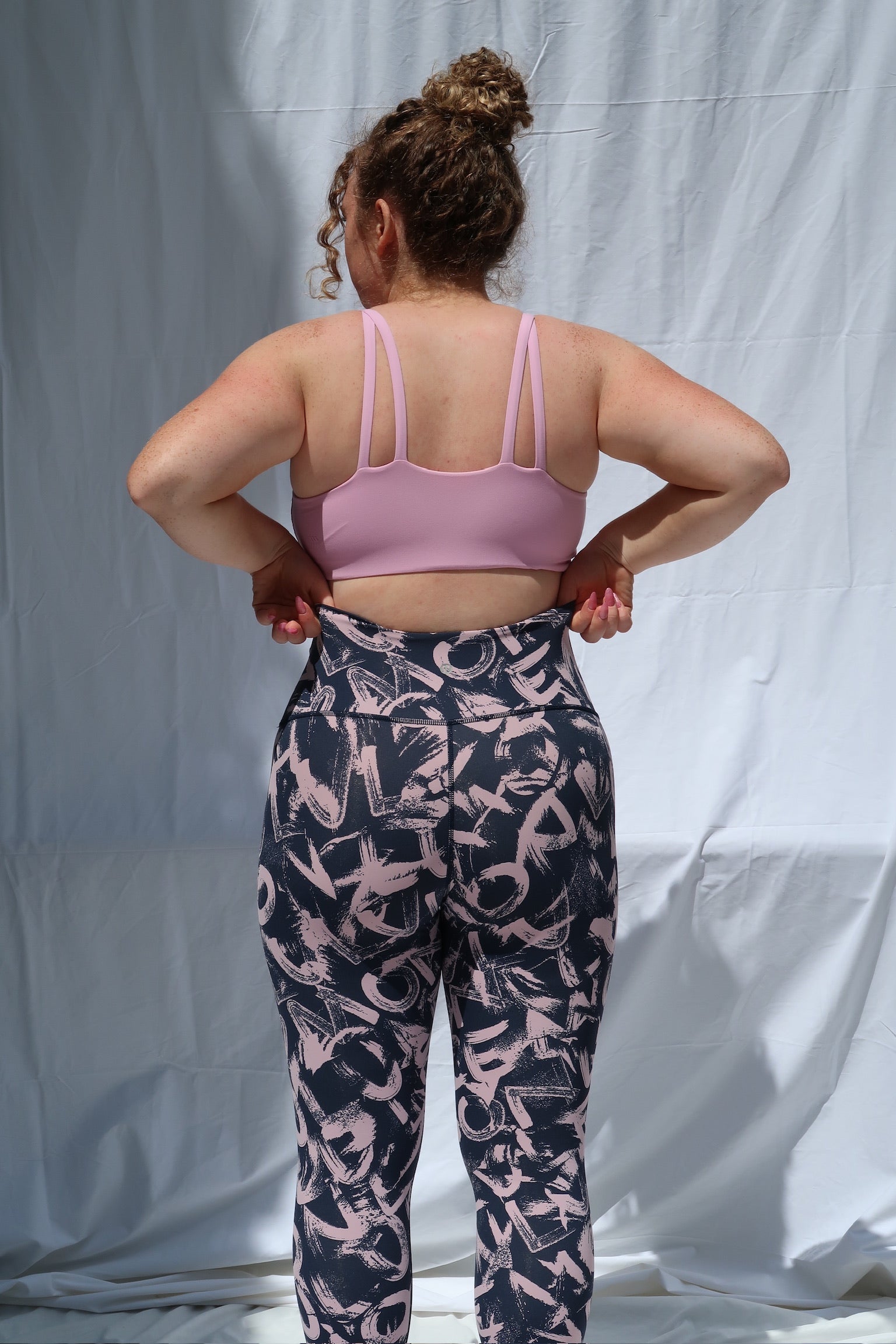 Lululemon Navy & Pink Design Leggings