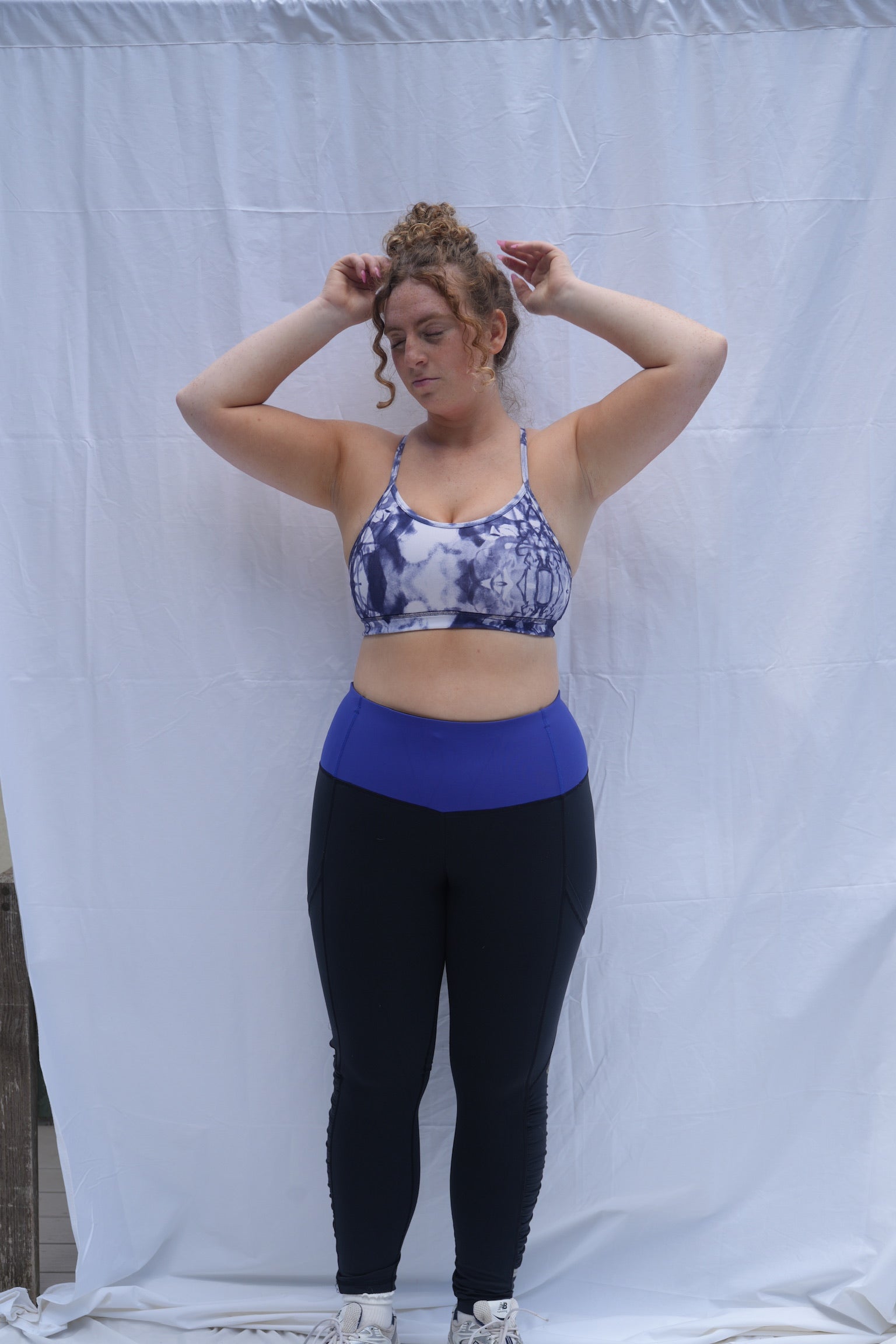 Lululemon Purple / Blue Tie Dye Flow Y Sports Bra