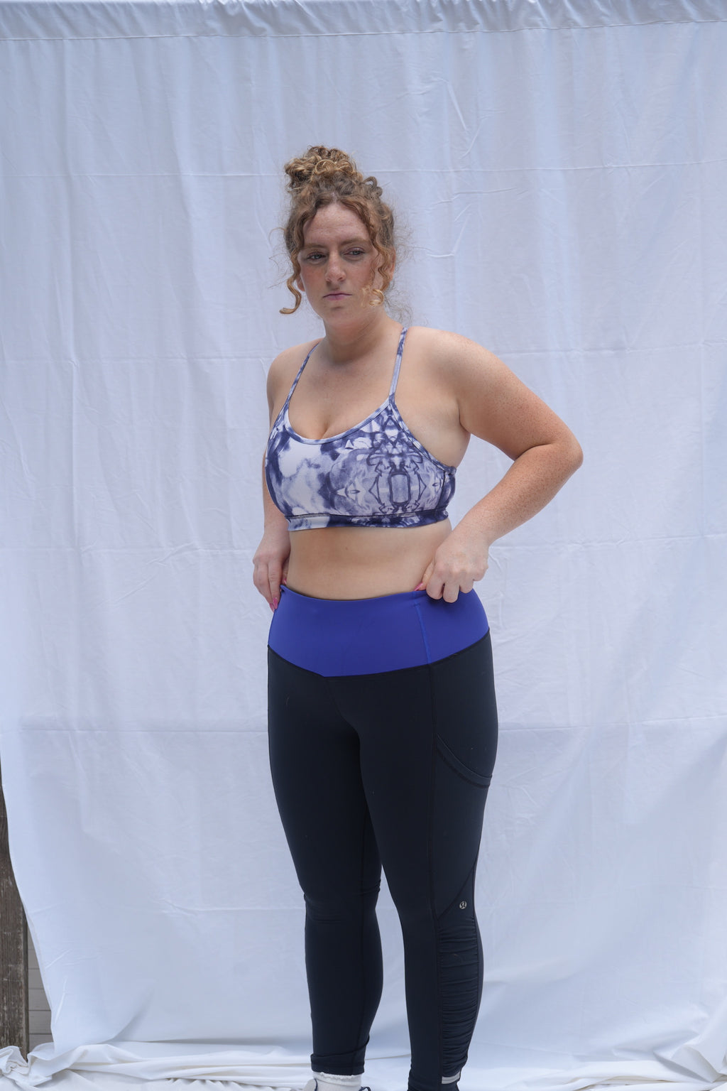 Lululemon Purple / Blue Tie Dye Flow Y Sports Bra