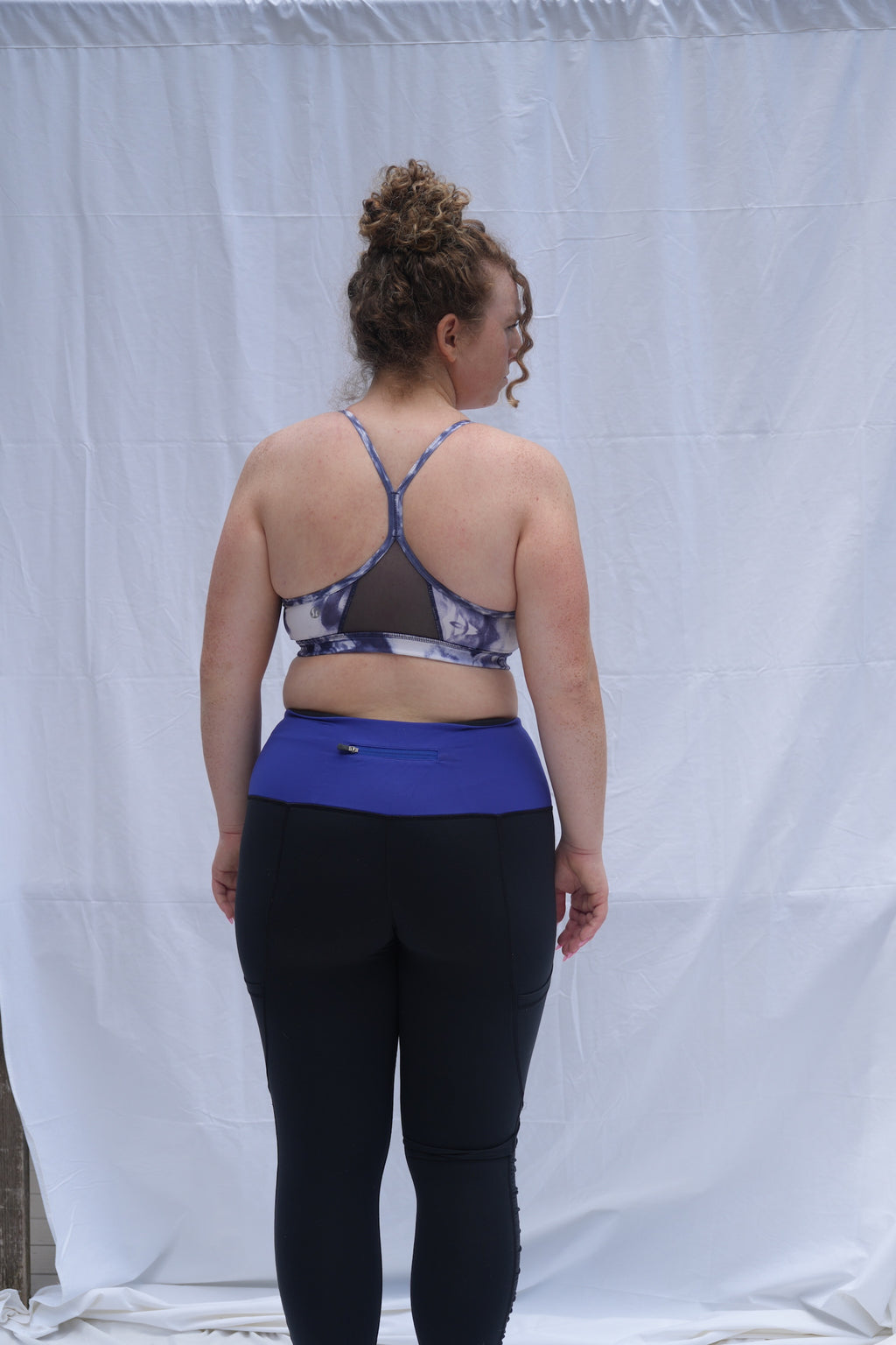 Lululemon Purple / Blue Tie Dye Flow Y Sports Bra