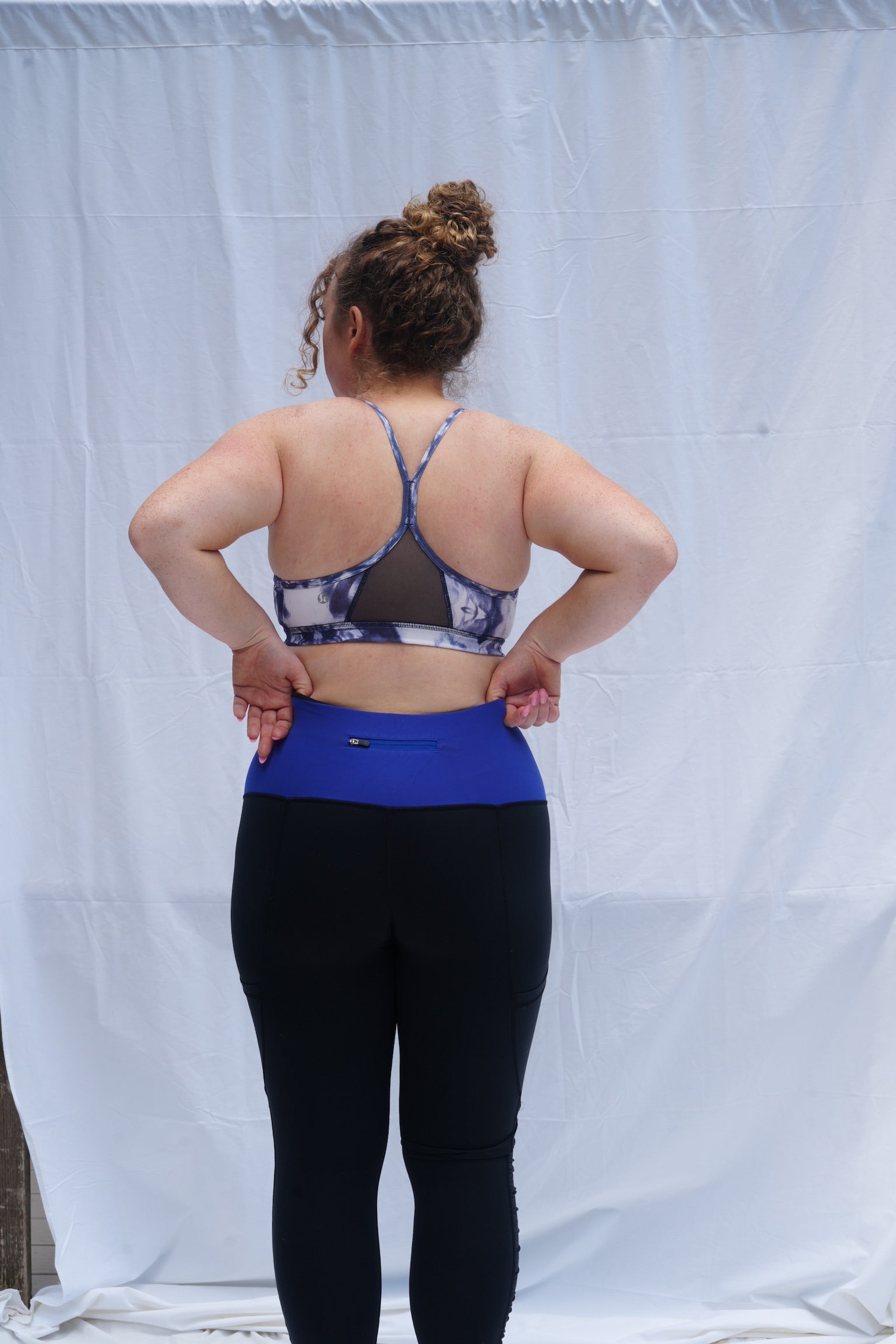 Lululemon Purple Waistband Black Leggings