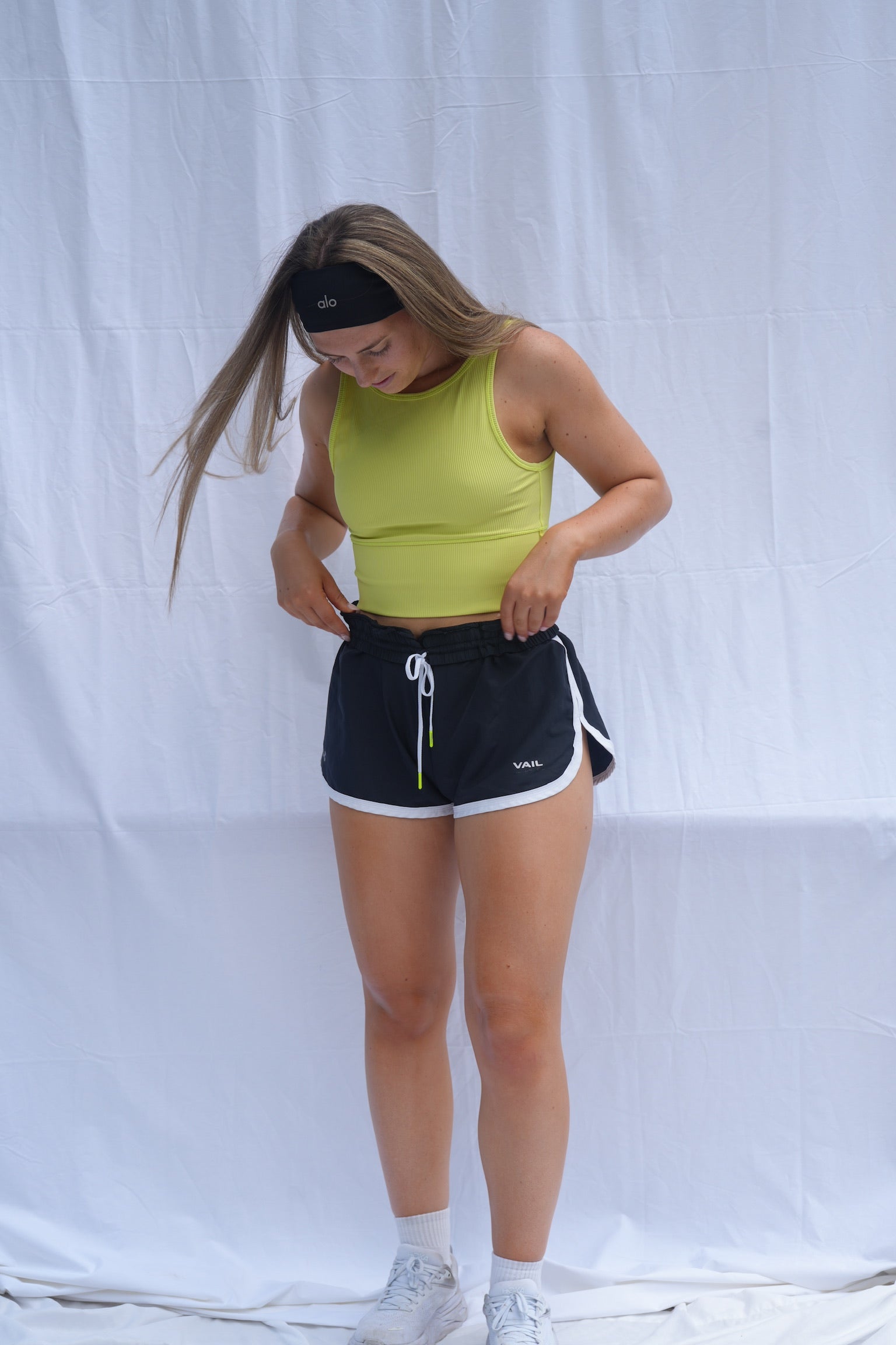 VAIL UA Black W/ White Trim Track Shorts