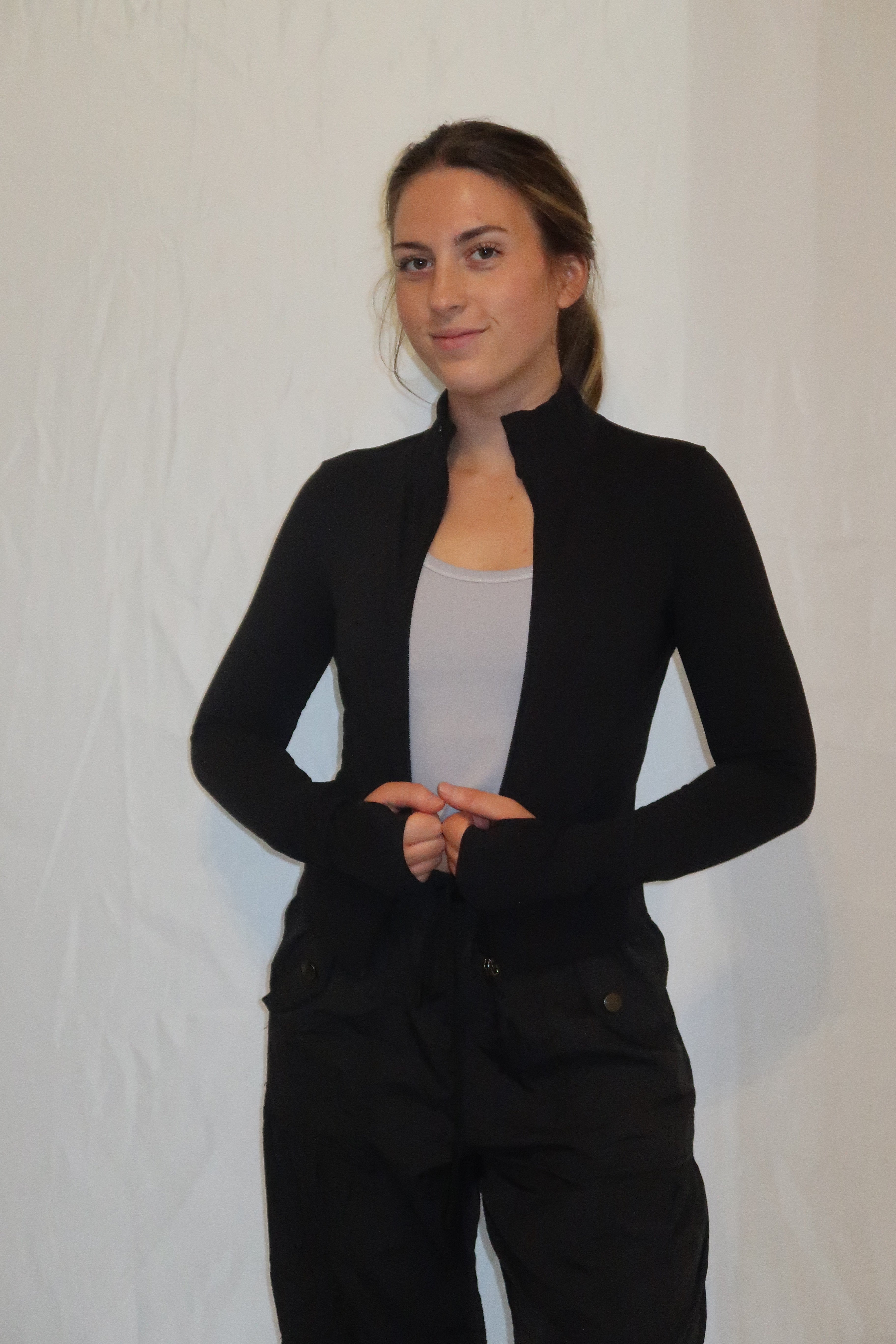 Black Full Zip Athletic Jacket