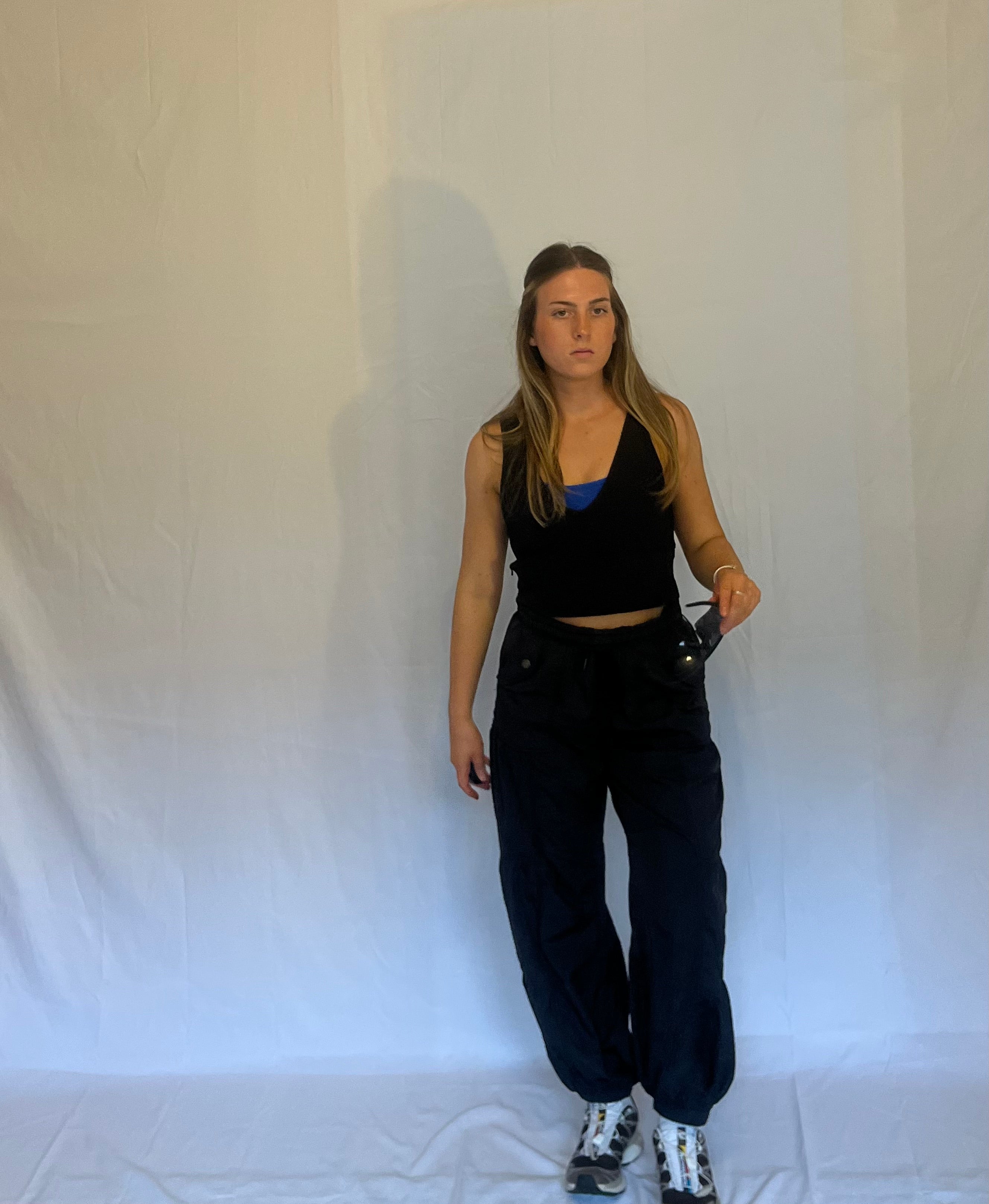 Black Lululemon Ribbed Reversible Bra Top