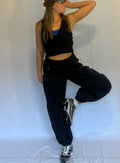 Black Lululemon Ribbed Reversible Bra Top
