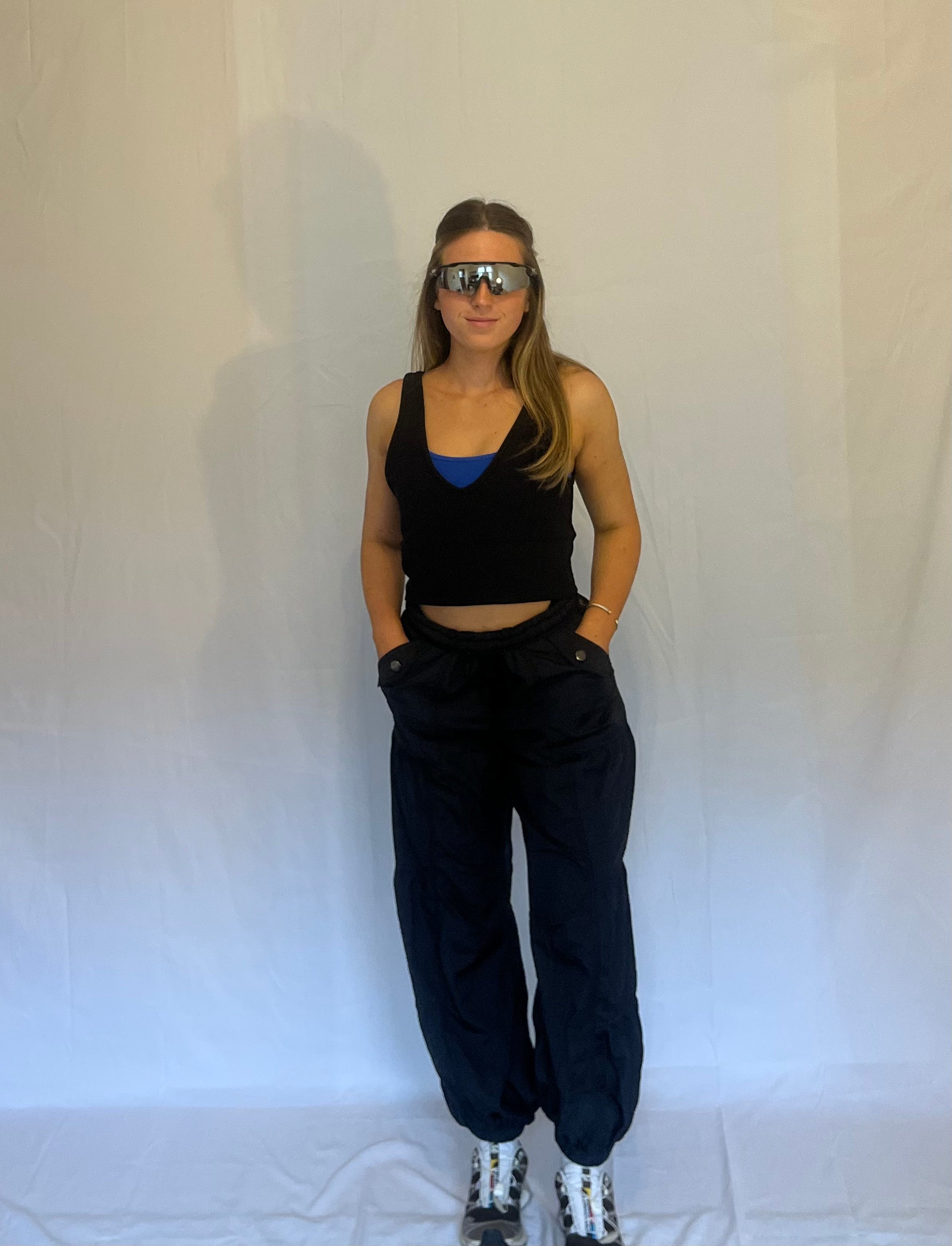 Black Lululemon Ribbed Reversible Bra Top