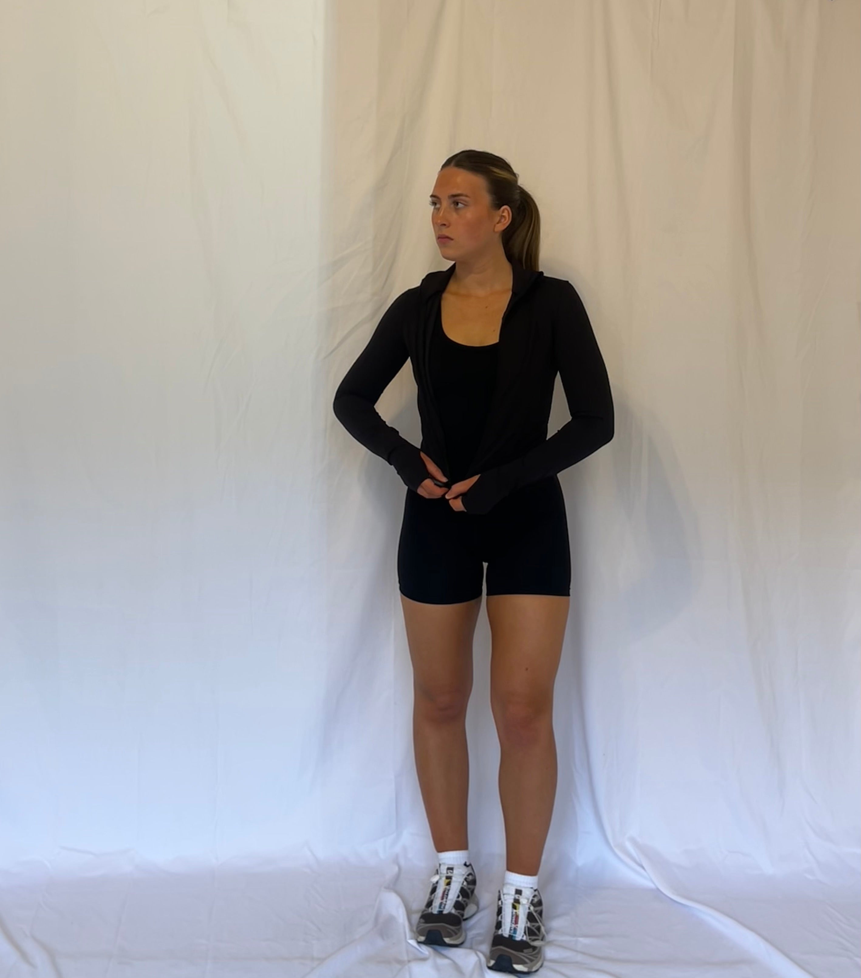 Black Full Zip Athletic Jacket