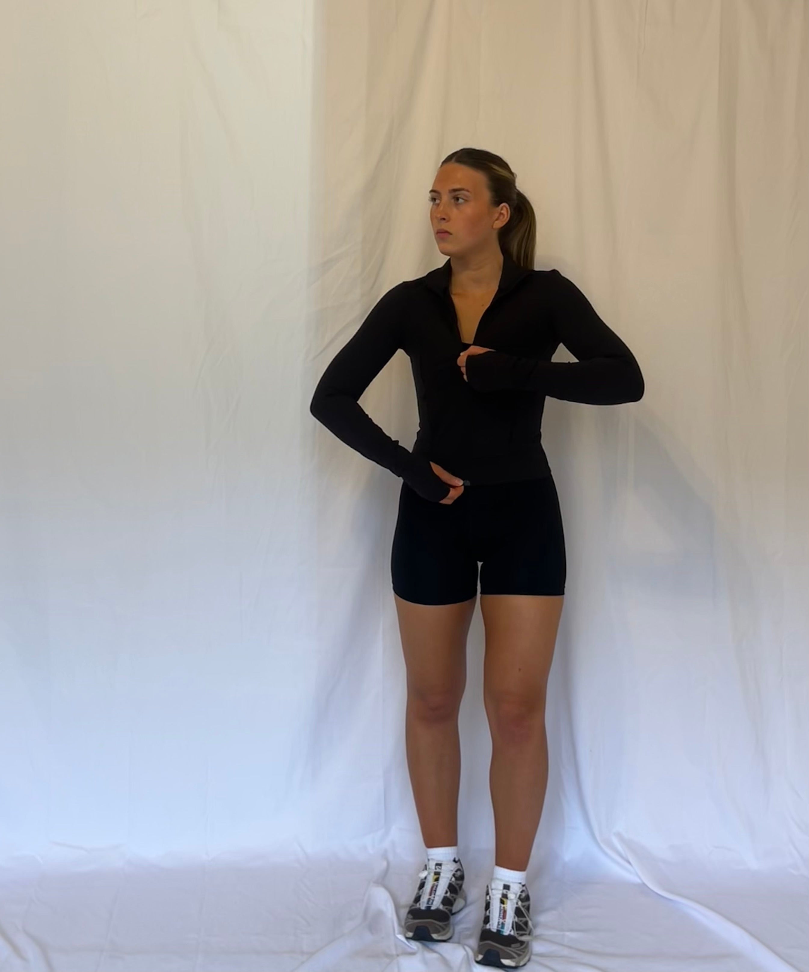 Black Full Zip Athletic Jacket