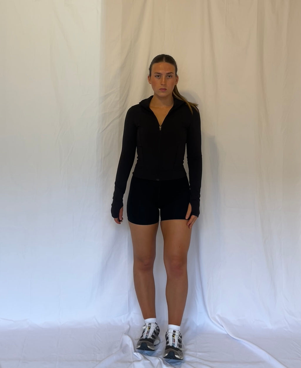 Black Full Zip Athletic Jacket